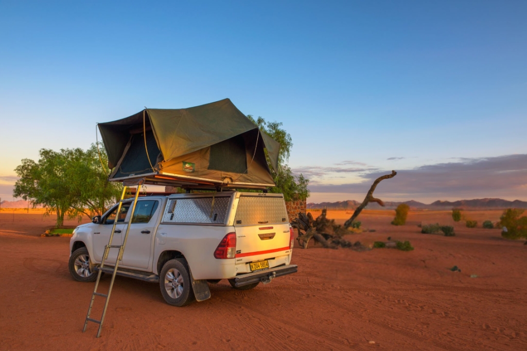 partir à l'aventure en tente de toit namibie La Voyagerie