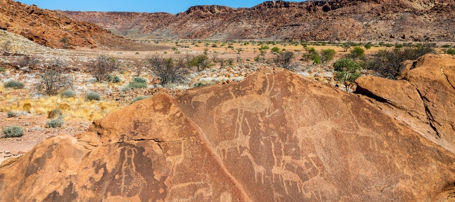 peintures rupestres au damaraland