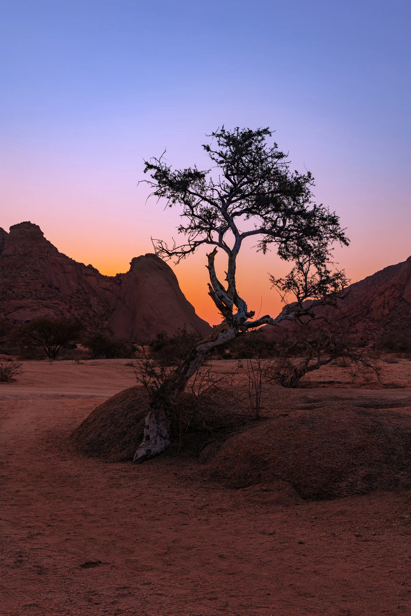 fin de journée sur le damaraland